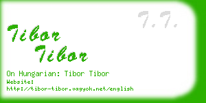 tibor tibor business card